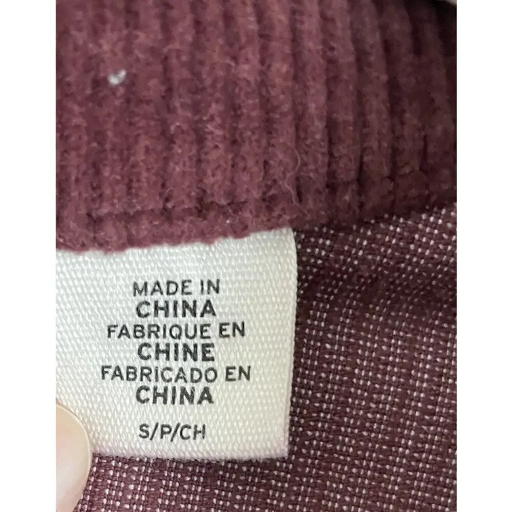 Men's Levi's Stay Loose Worker Cordory Shirt Jacket Burgundy Shacket Sz S Fits L - Picture 4 of 10
